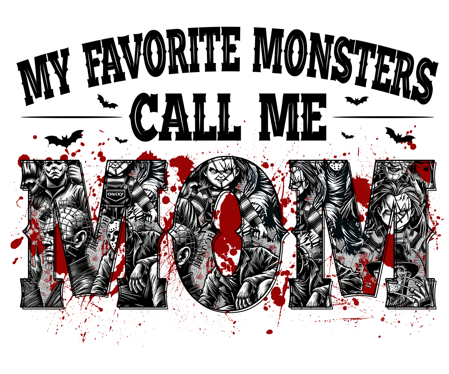 Mom Monsters Iron-on Decal Only
