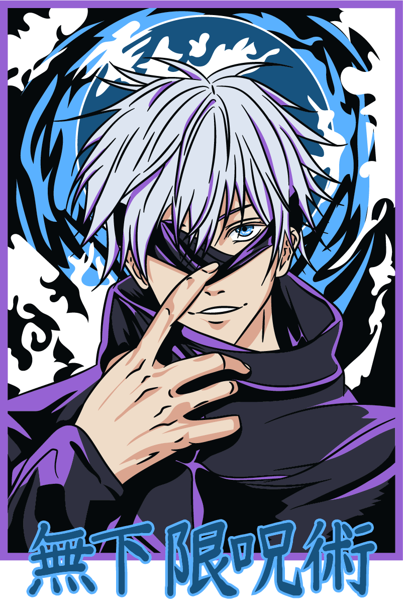 Satoru Gojo Iron-on Decal Only