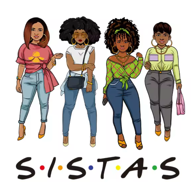 4 SISTAS Iron-On Decal Only