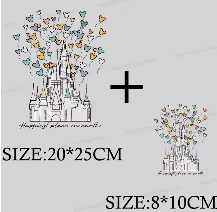 Castle Iron-on Decal Only