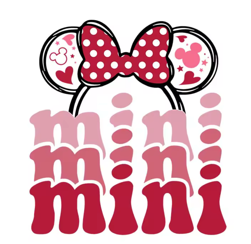 Mama & Mini Minnie Mouse Iron-On Decal Only