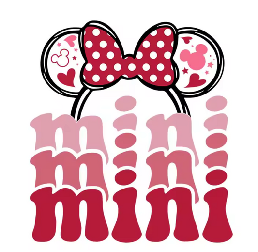 Mama & Mini Minnie Mouse Iron-on Decal Only
