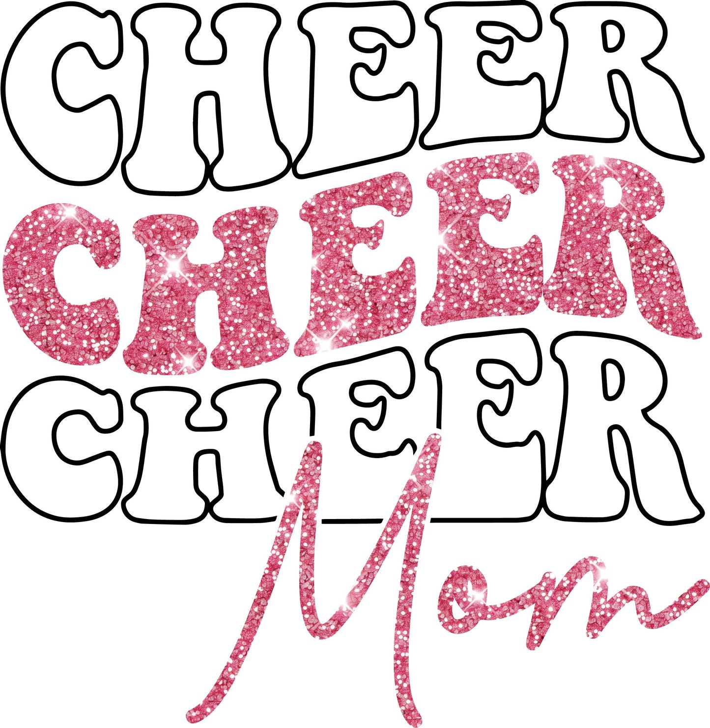 Cheer Mom Iron-on Decal Only