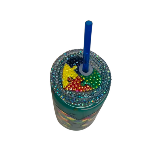 16oz Snow Globe Tumbler Rhinestone Lid