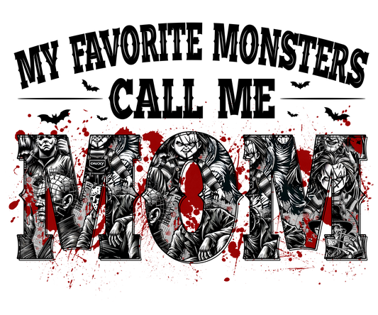Mom Monsters Iron-on Decal Only