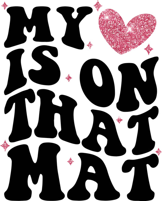 Heart on Mat Iron-on Decal Only